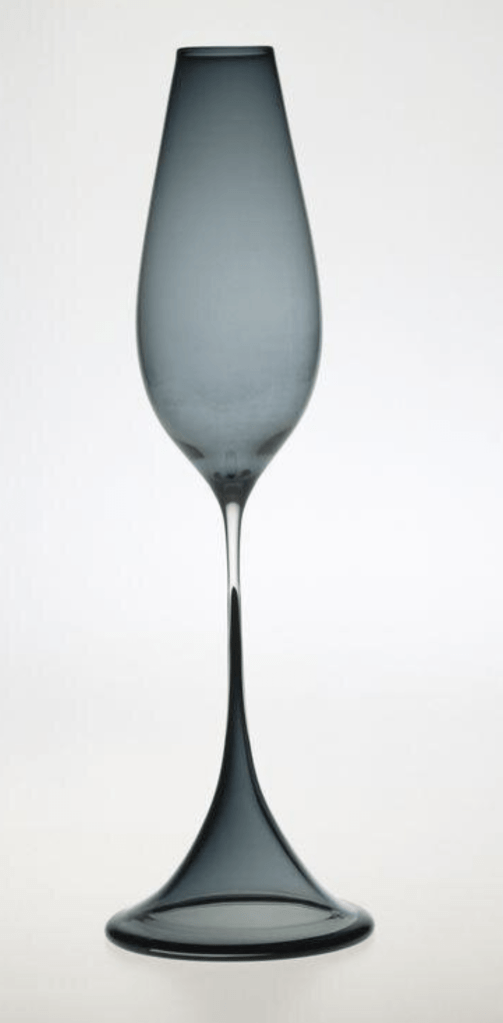 Vase, Sweden, Småland, designed by Nils Landberg, for Orrefors glassworks, 1957